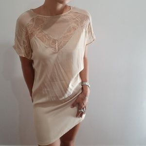 Nude softest lace dress